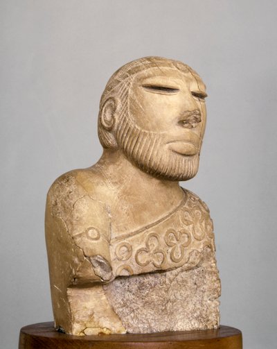 モヘンジョダロの「プリーストキング」、紀元前2500年頃（ステアタイト） 作： Harappan
